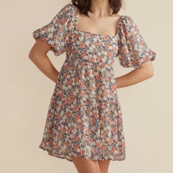MINKPINK Dresses & Skirts - MINKPINK FLORAL MINI DRESS Size Med